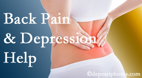 Augusta depression that accompanies chronic back pain often resolves with our chiropractic treatment plan’s Cox® Technic Flexion Distraction and Decompression.