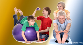 Augusta exercise image of young and older people as part of chiropractic plan