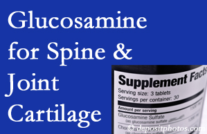 Augusta chiropractic nutritional support encourages glucosamine for joint and spine cartilage health and potential regeneration. 