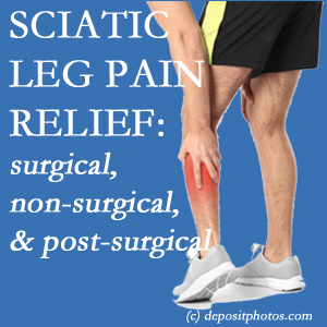 The Augusta chiropractic relieving care of sciatic leg pain works non-surgically and post-surgically for many sufferers.