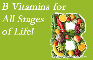  Lombardy Chiropractic Clinic urges a check of your B vitamin status for overall health throughout life. 