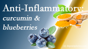 Lombardy Chiropractic Clinic presents recent studies touting the anti-inflammatory benefits of curcumin and blueberries.