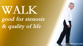 Lombardy Chiropractic Clinic encourages walking and guideline-recommended non-drug therapy for spinal stenosis, decrease of its pain, and improvement in walking.