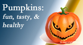 Lombardy Chiropractic Clinic appreciates the pumpkin for its decorative and nutritional benefits especially the anti-inflammatory and antioxidant!