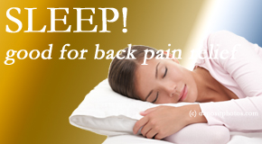 Lombardy Chiropractic Clinic presents research that says good sleep helps keep back pain at bay.