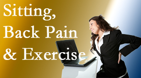 Lombardy Chiropractic Clinic encourages less sitting and more exercising to combat back pain and other pain issues.