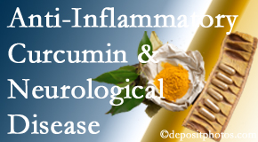 Lombardy Chiropractic Clinic presents recent findings on the benefit of curcumin on inflammation reduction and even neurological disease containment.