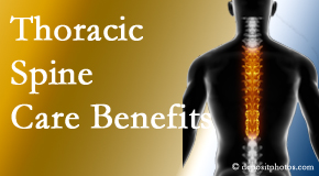 Lombardy Chiropractic Clinic is amazed at the benefit of thoracic spine treatment beyond the thoracic spine to help even neck and back pain. 