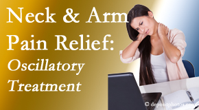Lombardy Chiropractic Clinic reduces neck pain and related arm pain by using gentle motion-based manipulation.