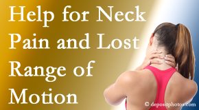 Lombardy Chiropractic Clinic helps neck pain patients with limited spinal range of motion find relief of pain and improved motion.