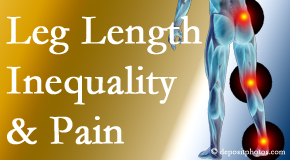 Lombardy Chiropractic Clinic checks for leg length inequality as it is related to back, hip and knee pain issues.