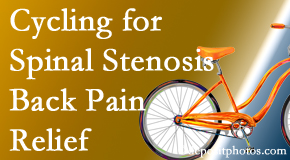 Lombardy Chiropractic Clinic encourages exercise like cycling for back pain relief from lumbar spine stenosis.