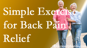 Lombardy Chiropractic Clinic suggests simple exercise as part of the Augusta chiropractic back pain relief plan.