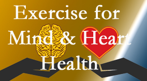 A healthy heart helps maintain a healthy mind, so Lombardy Chiropractic Clinic encourages exercise.