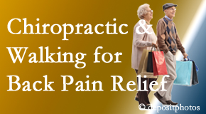 Lombardy Chiropractic Clinic encourages walking for back pain relief along with chiropractic treatment to maximize distance walked.