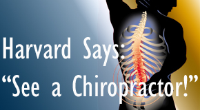 Augusta chiropractic for back pain relief urged by Harvard