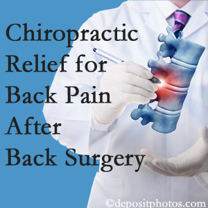 Lombardy Chiropractic Clinic offers back pain relief to patients who have already undergone back surgery and still have pain.