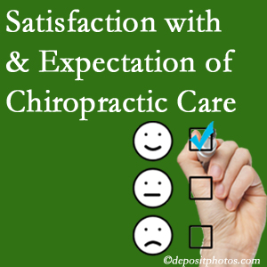 Augusta chiropractic care delivers patient satisfaction and meets patient expectations of pain relief.
