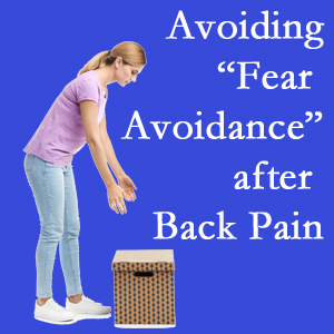 Augusta chiropractic care encourages back pain patients to not give into the urge to avoid normal spine motion once they are through their pain.