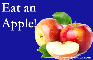 Augusta chiropractic care recommends healthy diets full of fruits and veggies, so enjoy an apple the apple season!